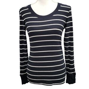 GAP | Long Sleeve Striped Knit Top | Color: Black, White | Size: M